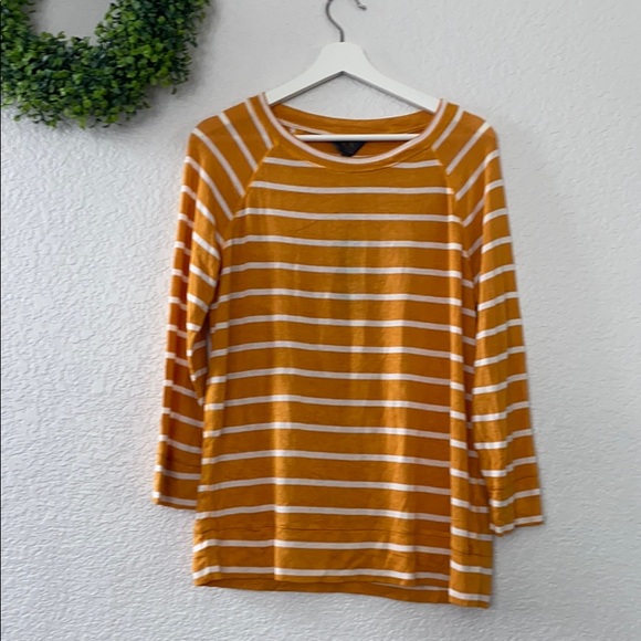 41 Hawthorn Tops - Stitch Fix Striped Knit 3/4 Sleeve Top
